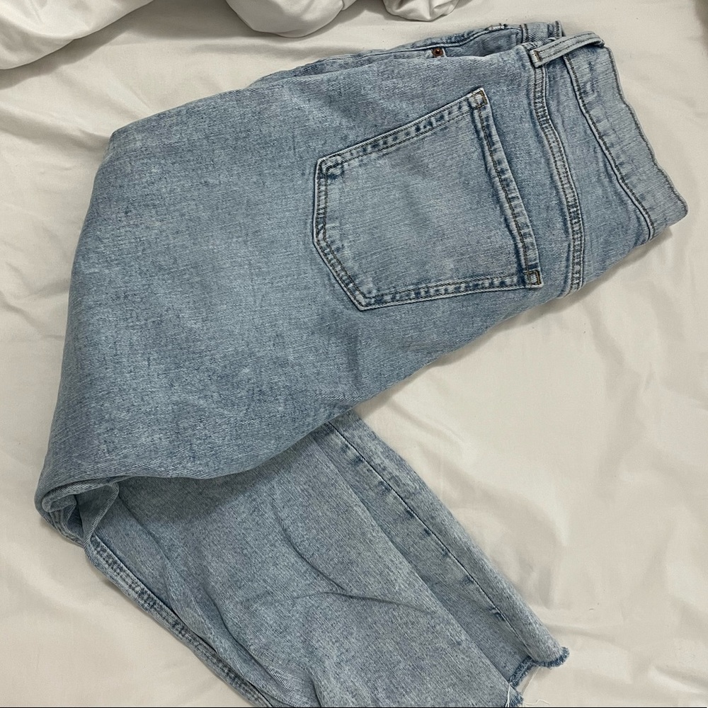 Blue Straight High Waist Jeans